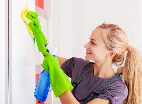 Professional steam carpet cleaning in a living room