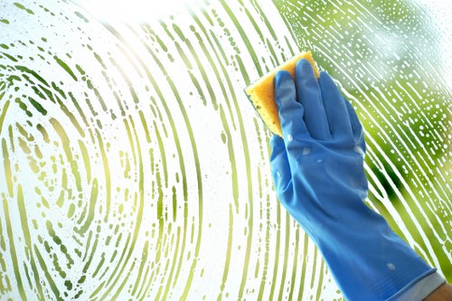 Professional curtain cleaning in a bright modern living room
