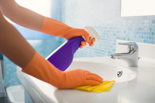 Professional cleaning tools used for fabric upholstery care
