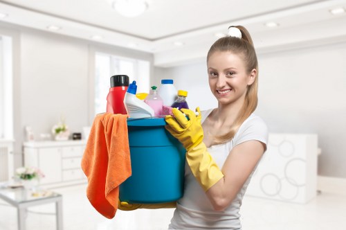 Deep carpet cleaning in a commercial space